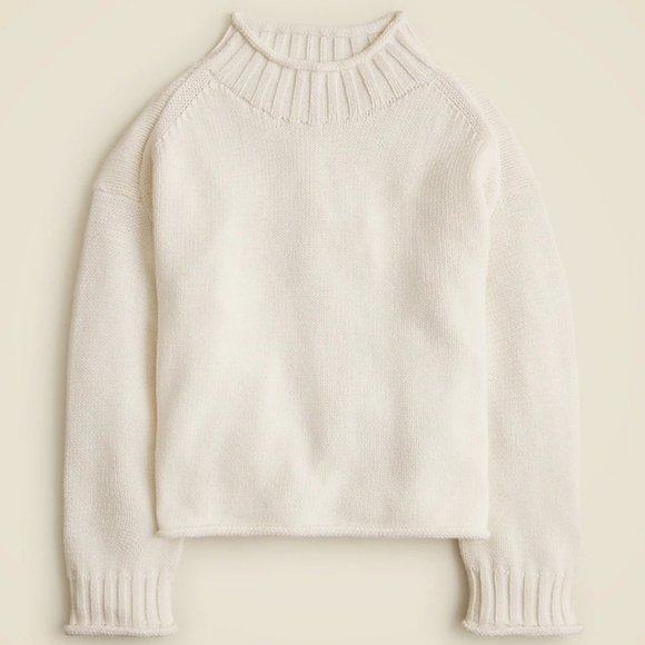 New! J. Crew 2025 Rollneck Sweater Ivory S - Picture 3 of 15